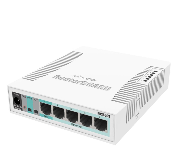 MIKROTIK Przełącznik 5x1GbE 1xSFP RB260GS - 1168181 - zdjęcie